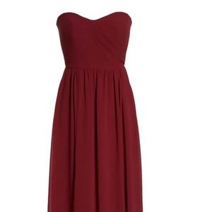 SOCIAL BRIDESMAIDS | strapless georgette gown